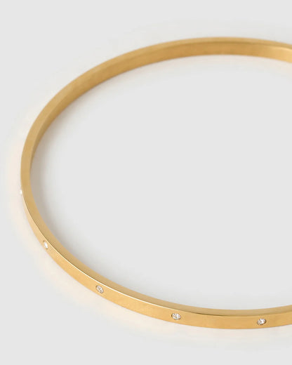 Arms Of Eve Large Kelly Bangle, Gold