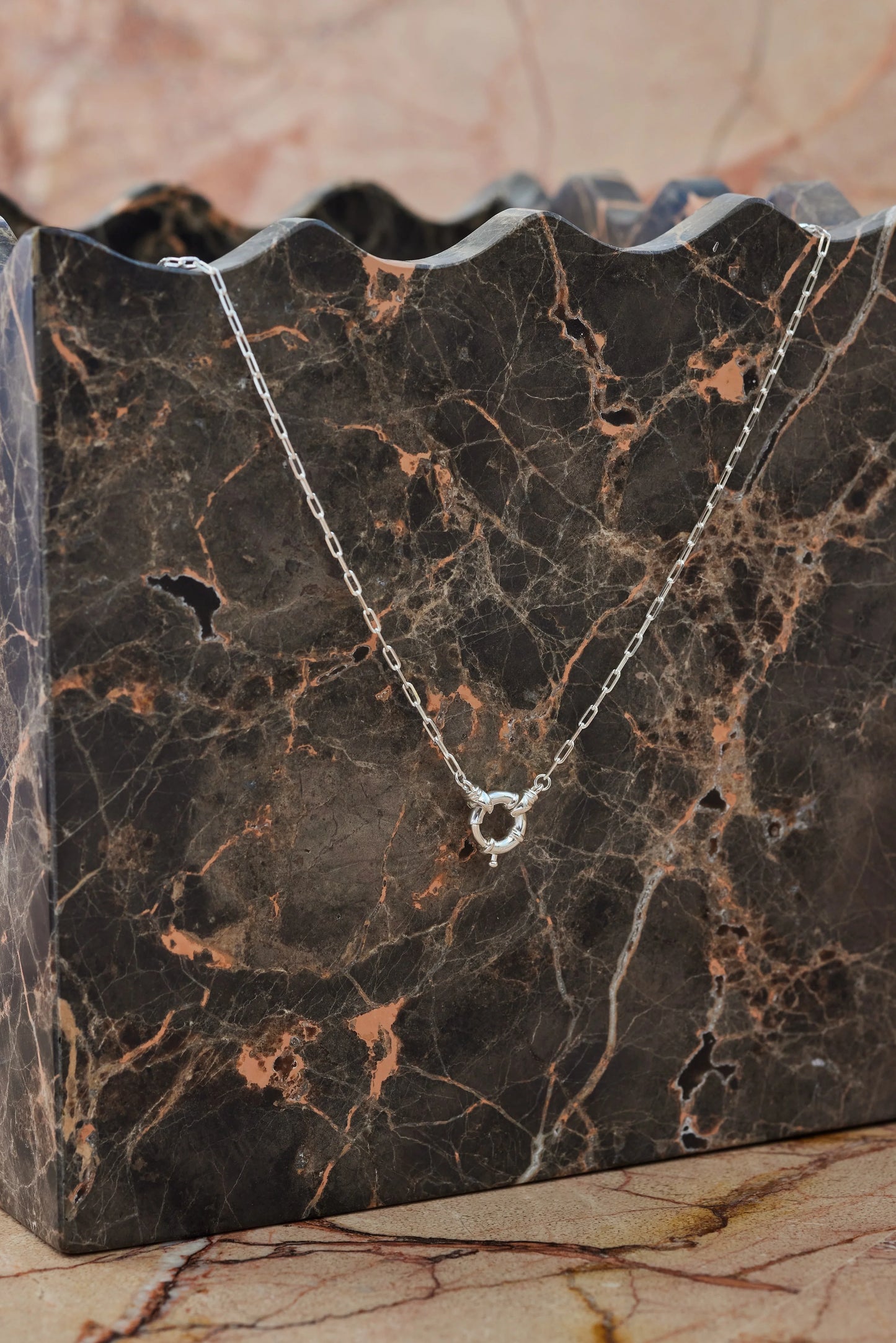 ToniMay Sailor Clasp Necklace, Silver