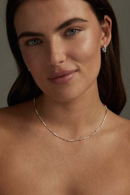 ToniMay Aphrodite Pearl Necklace, Silver