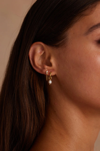ToniMay Pearl Earring Charm, Gold