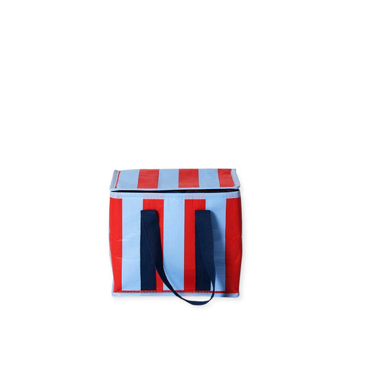 Project Ten Mini Insulated Tote, Red Blue Stripe