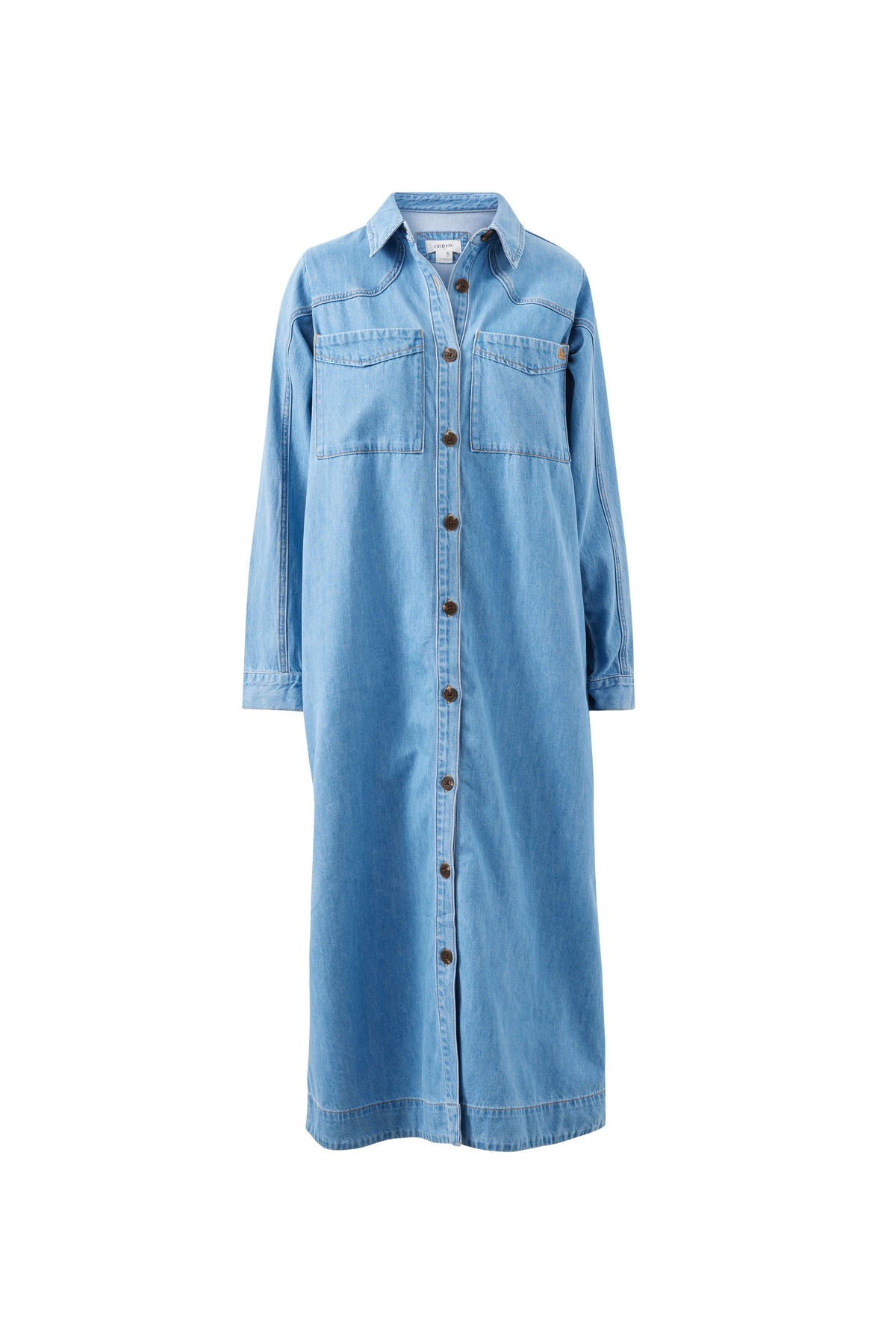 Ceres Life Rae Long Sleeve Midi Dress, New Vintage Blue