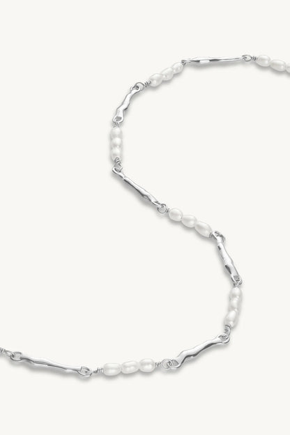ToniMay Aphrodite Pearl Necklace, Silver