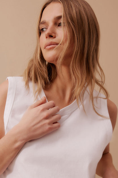 Ceres Life Tara Boxy Tank, White