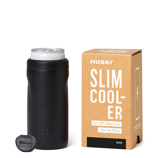Huski Slim Can Cooler, Black
