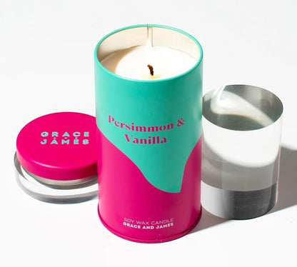 Grace and James Bloom Collection 70hr Candle, Persimmon & Vanilla