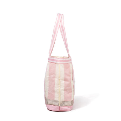 Business and Pleasure The Mesh Beach Bag, Crew Pink Stripe