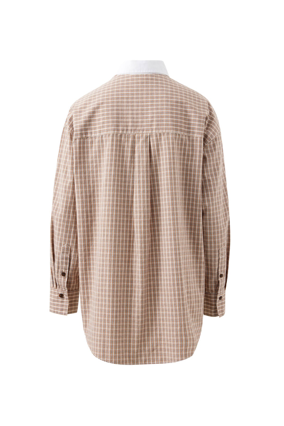 Ceres Life Peta Oversized Shirt, Toffee Check