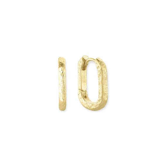 ToniMay Paperclip Textured Huggies, Medium Gold