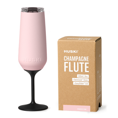 Huski Champagne Flute, Powder Pink