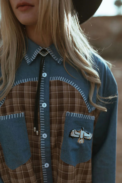 FAR MER. by Whitney Texas Yoke Button Up Shirt