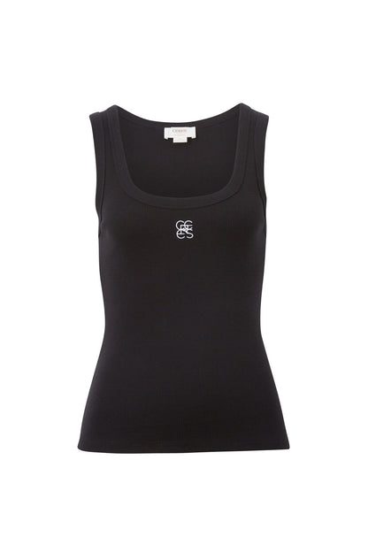 Ceres Life Contour Rib Scoop Tank, Black