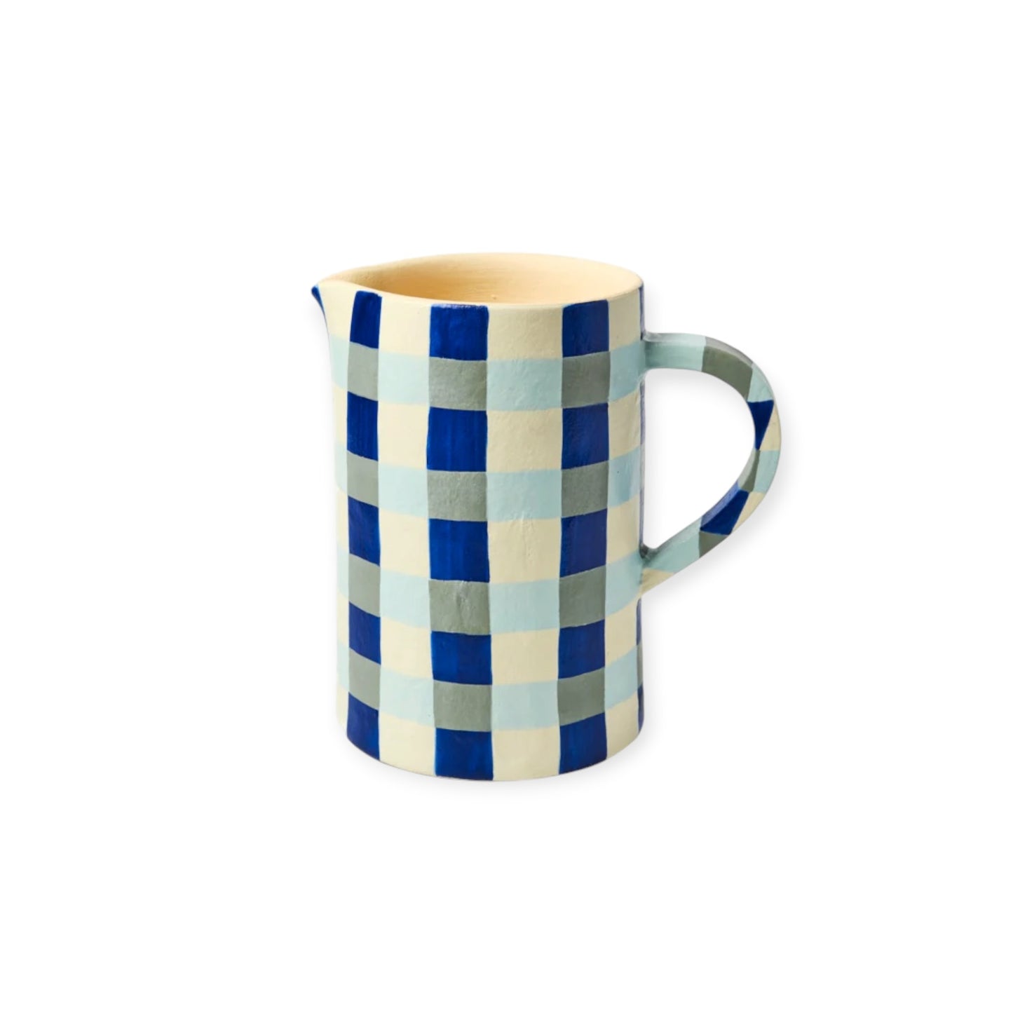 Jones & Co Maker Jug, Indigo Check