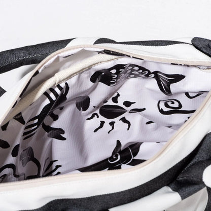 Business and Pleasure The Cloud Cooler Tote Bag, Crew Vintage Black Stripe