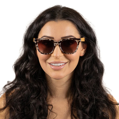 Soek Lila Grace Sunglasses, Ivory Tortoiseshell