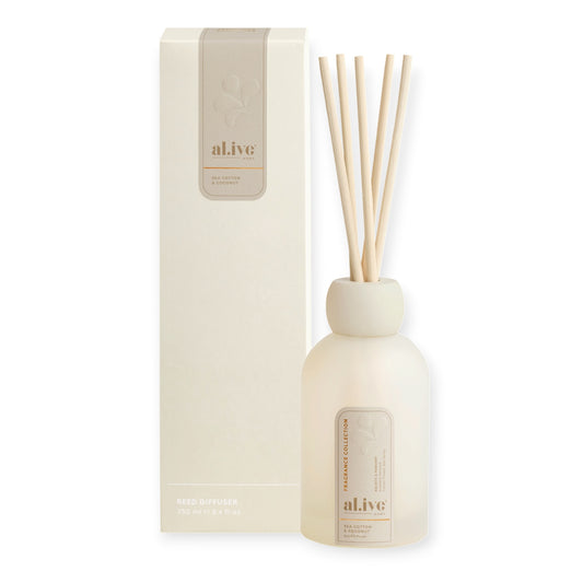 Al.ive Reed Diffuser, Sea Cotton & Coconut