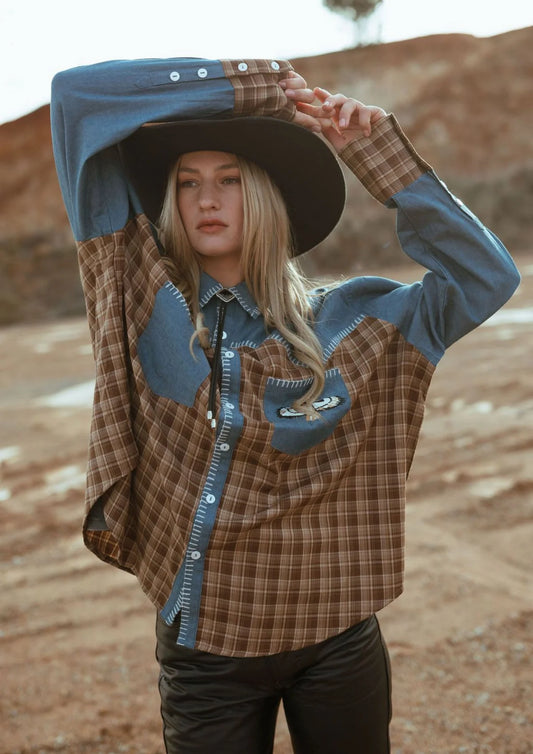 FAR MER. by Whitney Texas Yoke Button Up Shirt