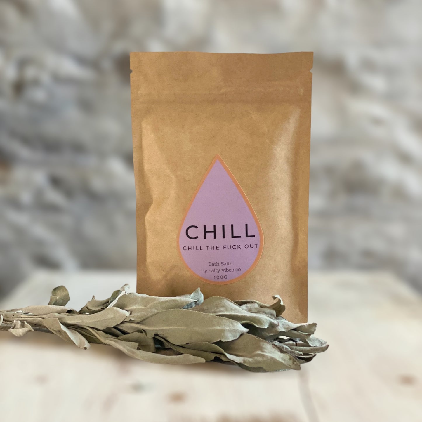 Salty Vibes CHILL (the f*ck out) bath salts, 100g