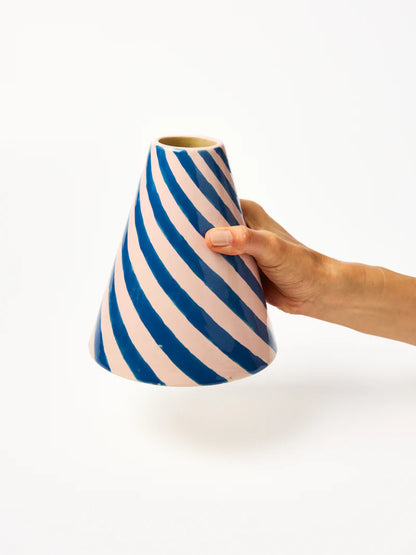Jones & Co Jester Vase, Blueberry Swirl