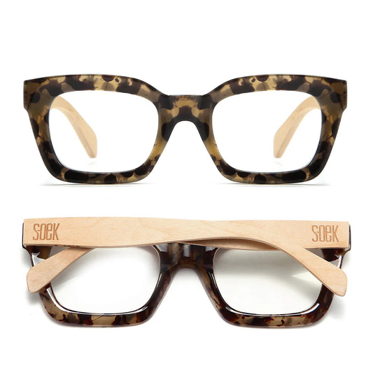 Soek Zahra Blue Light Magnifying Reader, Opal Tortoise