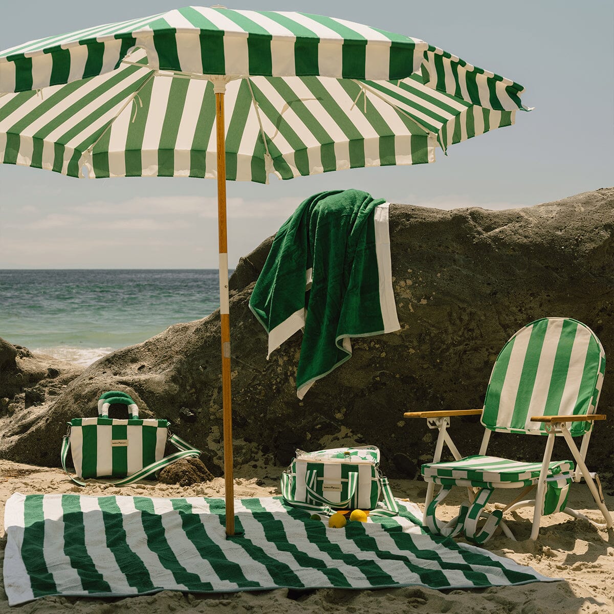 Business and Pleasure The Premium Cooler Bag, Crew Canyon Green Stripe