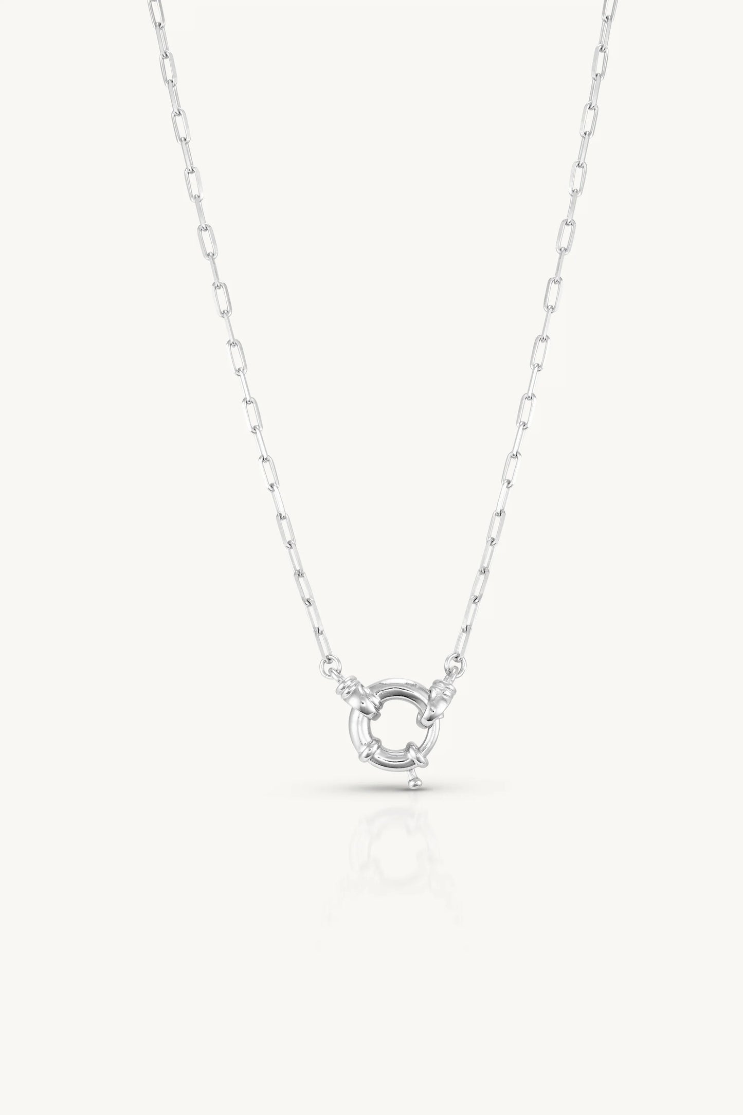 ToniMay Sailor Clasp Necklace, Silver