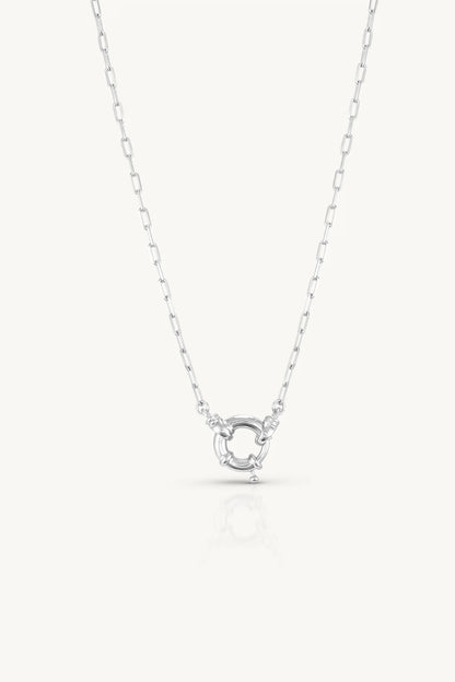 ToniMay Sailor Clasp Necklace, Silver
