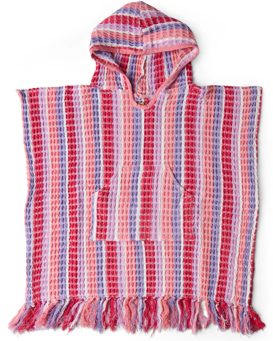 Kip & Co Kids Waffle Poncho Towel, Sorbet Soirée