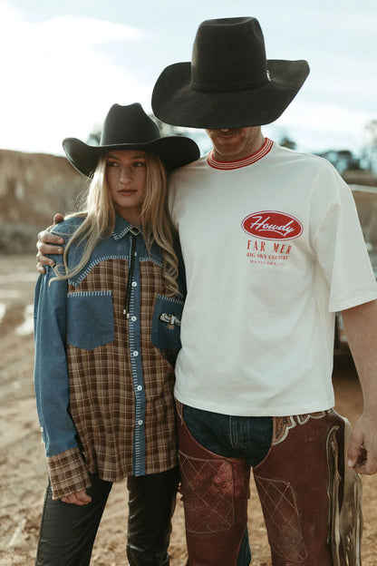 FAR MER. by Whitney Texas Yoke Button Up Shirt