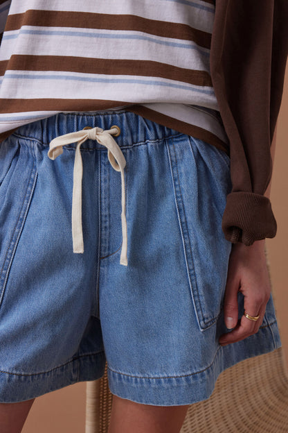 Ceres Life Relaxed Everyday Short, Mid Blue Wash