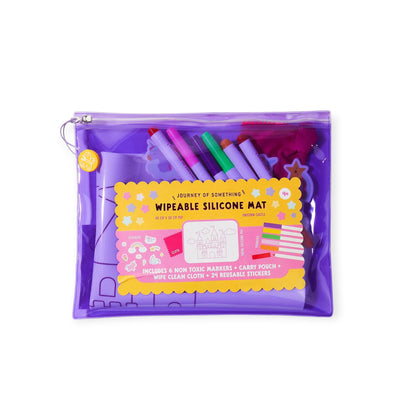 Journey Of Something Wipeable Silicone Colouring Mat, Unicorn Castle