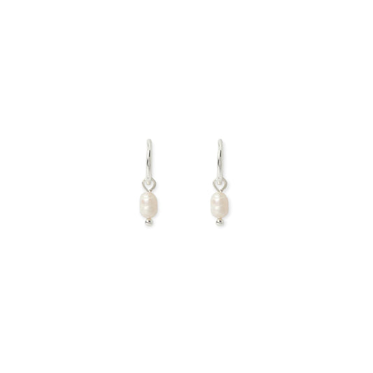 Arms Of Eve Cordelia Pearl Earrings, Silver