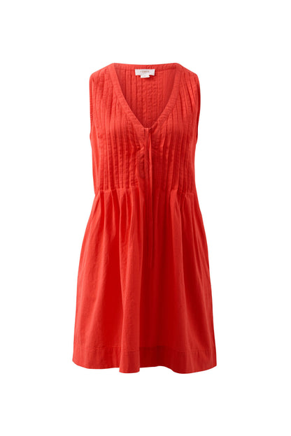 Ceres Life Eden Pintuck Mini Dress, Heritage Red