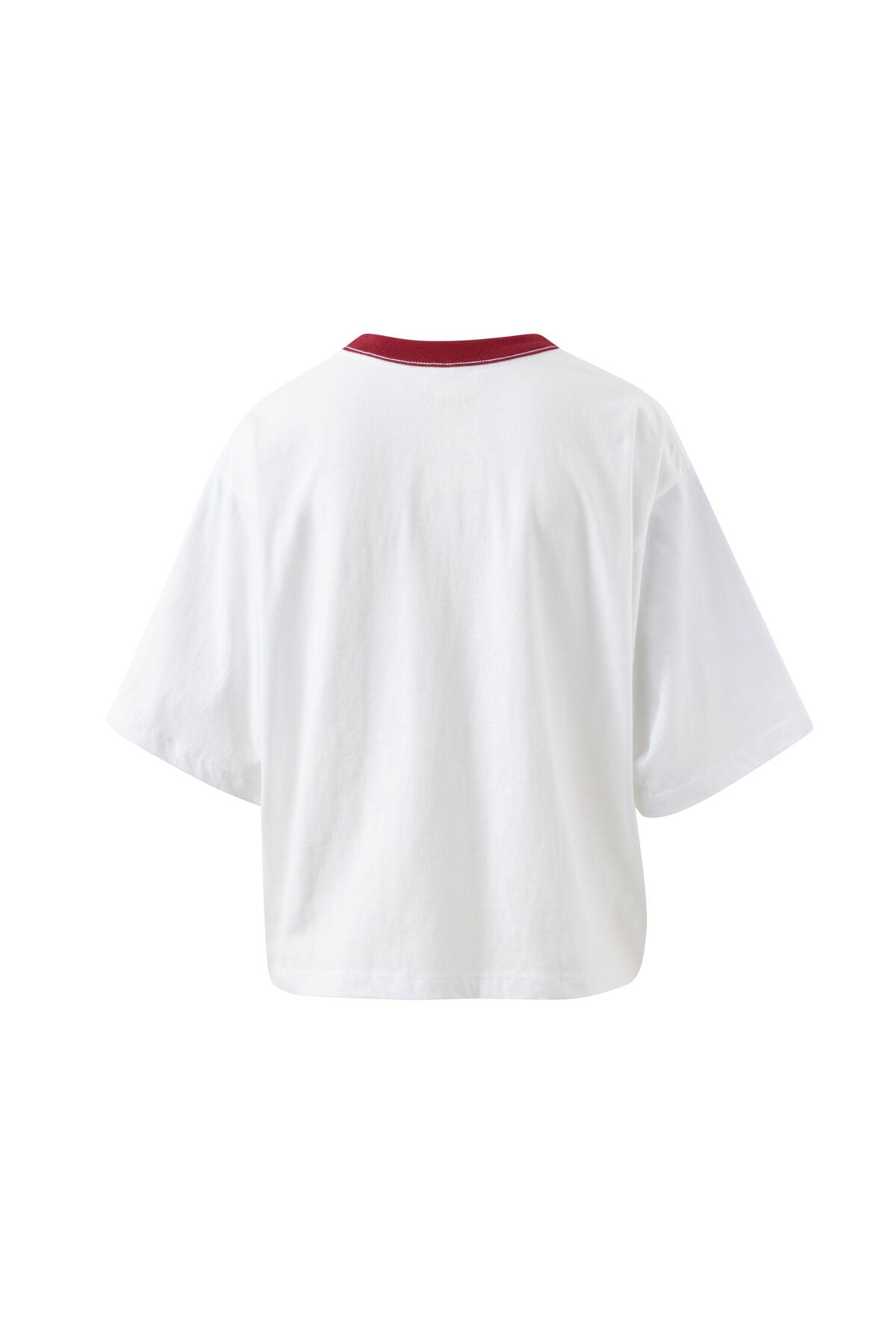 Ceres Life Phoebe Premium Tee, White with Burgundy