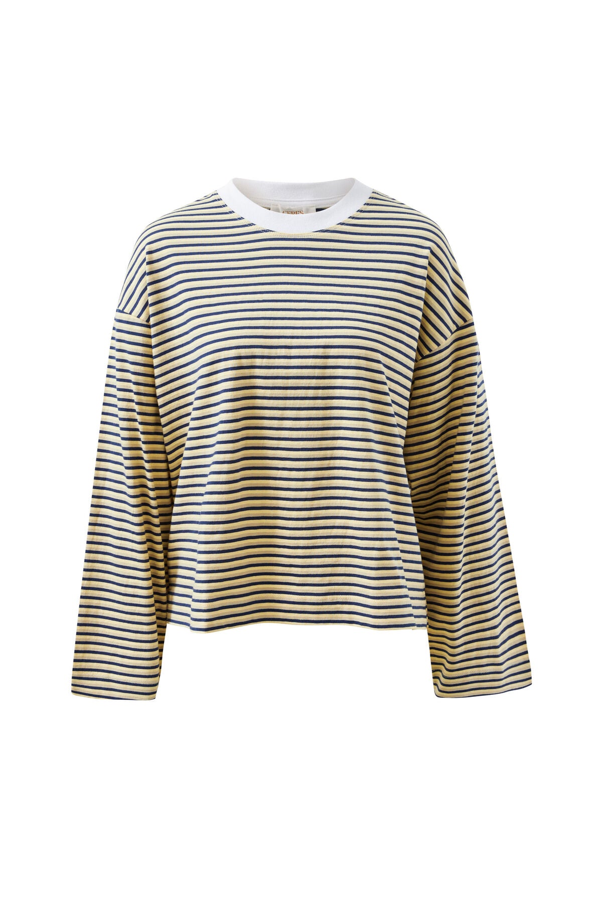 Ceres Life Beau Long Sleeve Slouchy Tee, Heritage Navy Butter Stone Stripe