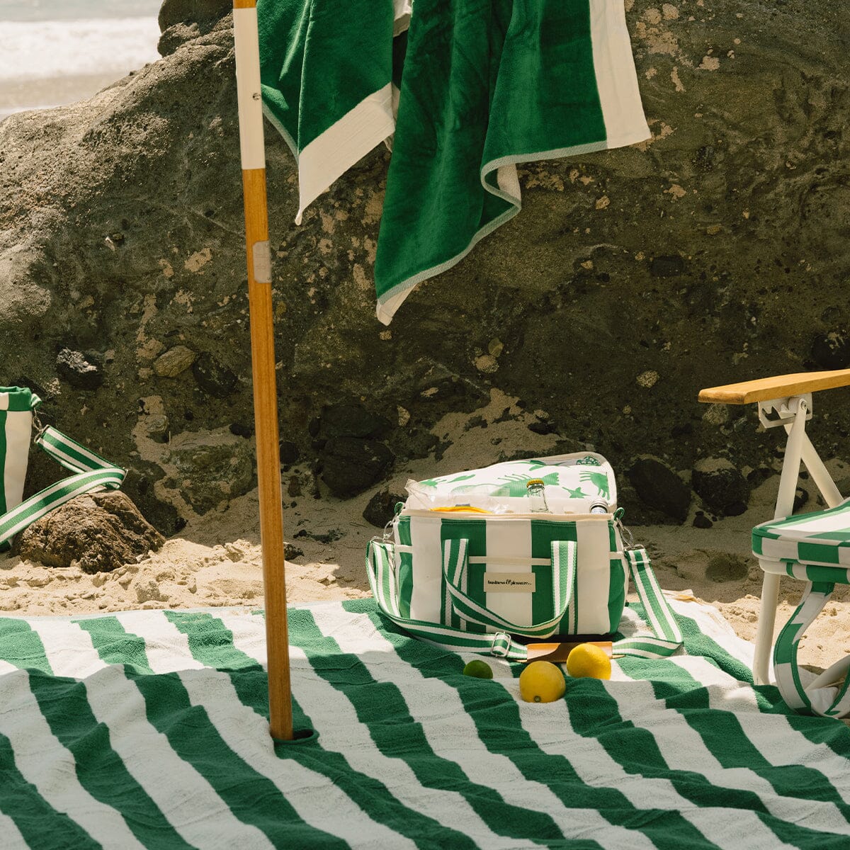 Business and Pleasure The Premium Cooler Bag, Crew Canyon Green Stripe