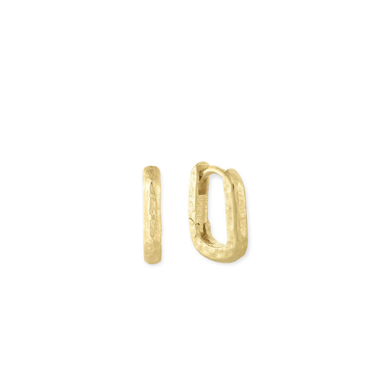 ToniMay Paperclip Textured Huggies, Small Gold