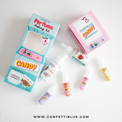 Confetti Blue Candy Scented Perfume Making Kit