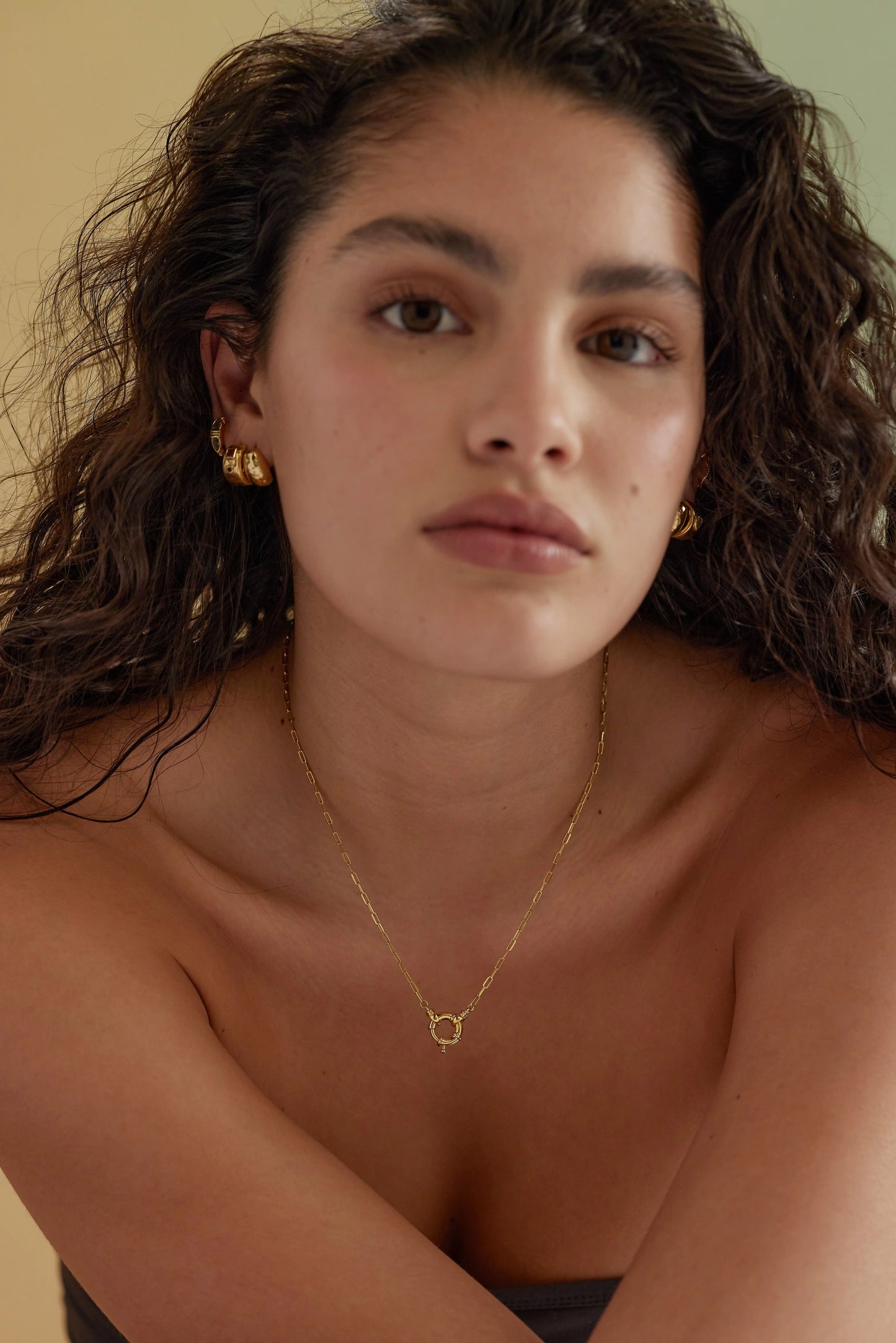 ToniMay Sailor Clasp Necklace, Gold