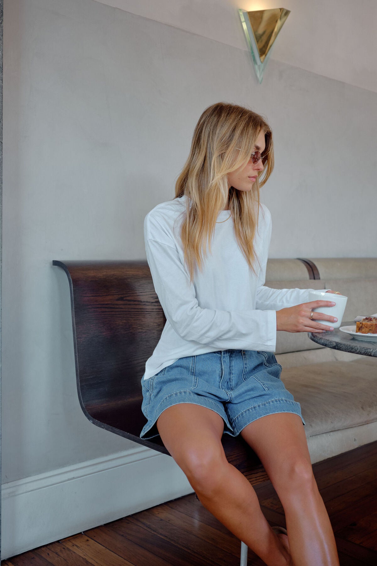 Ceres Life Scout Slouchy Long Sleeve Tee, White