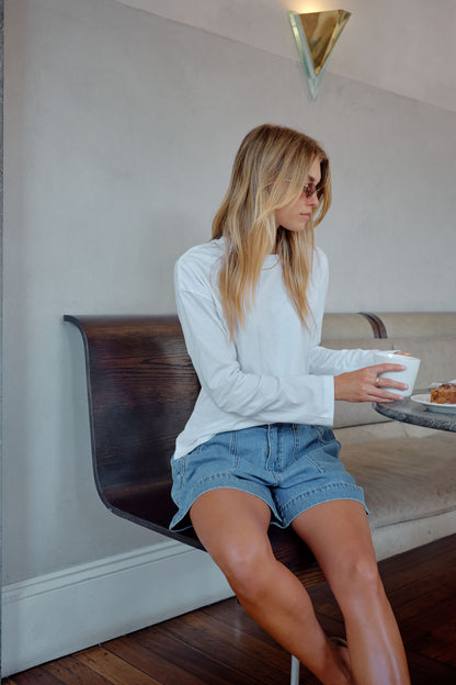 Ceres Life Scout Slouchy Long Sleeve Tee, White