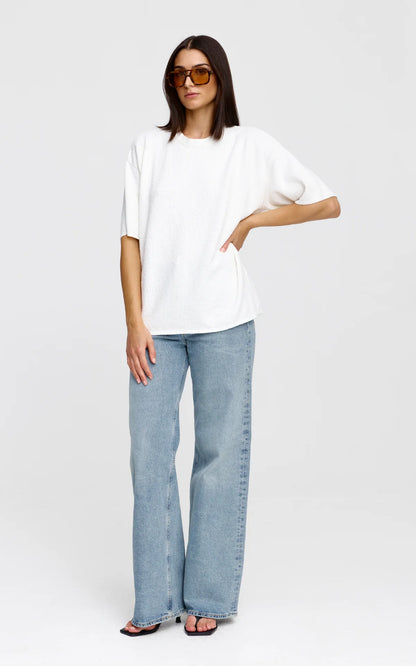 Kinney Camden Knit Tee, Ivory