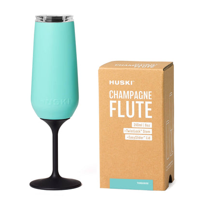 Huski Champagne Flute, Turquoise