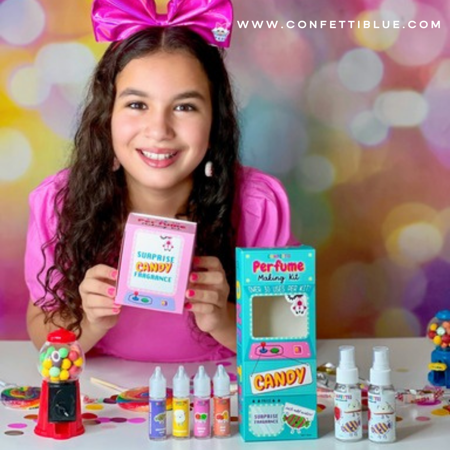 Confetti Blue Candy Scented Perfume Making Kit