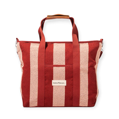 Business and Pleasure The Cooler Tote Bag, Terry Terracotta Stripe