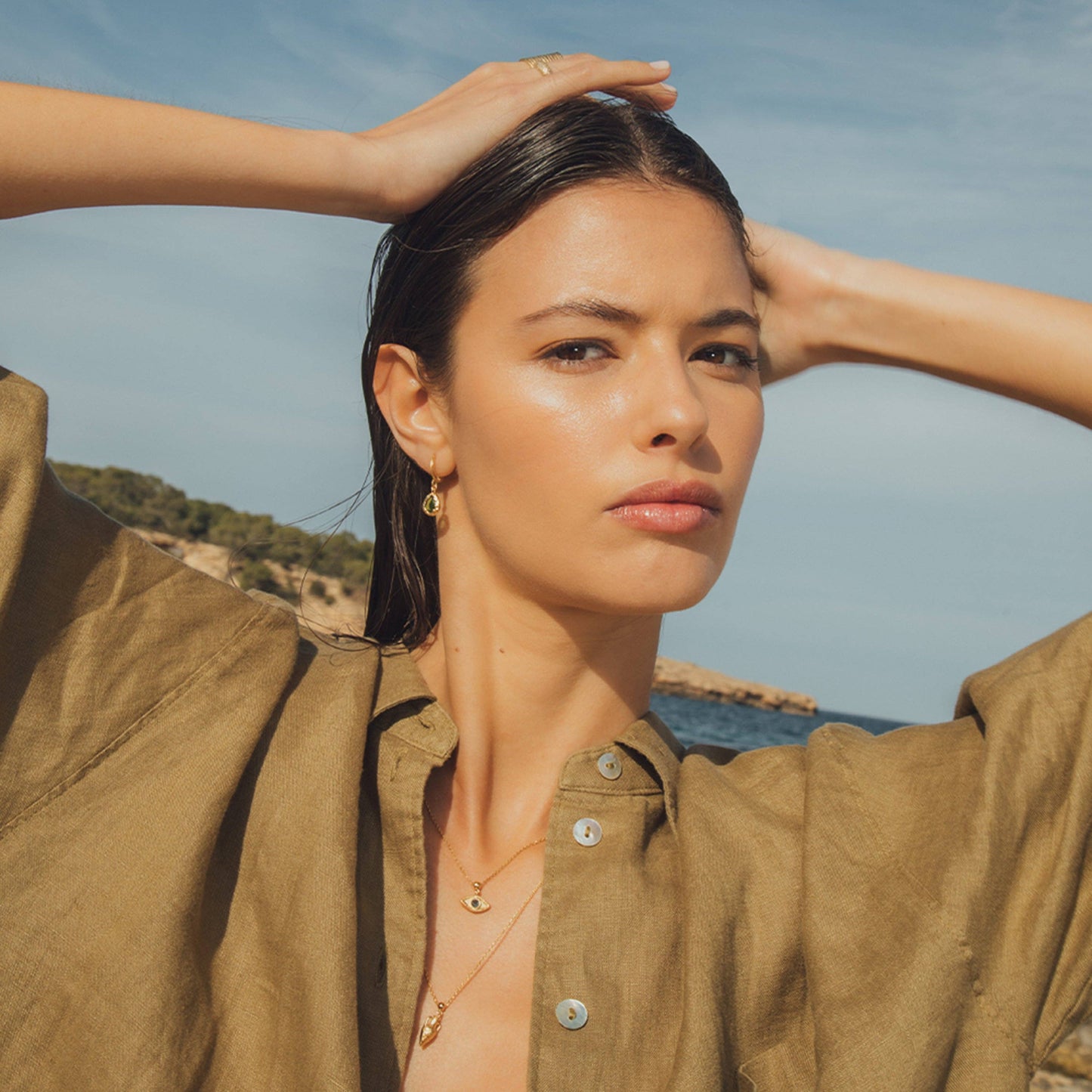 Agapée Lysia Dark Green Earrings