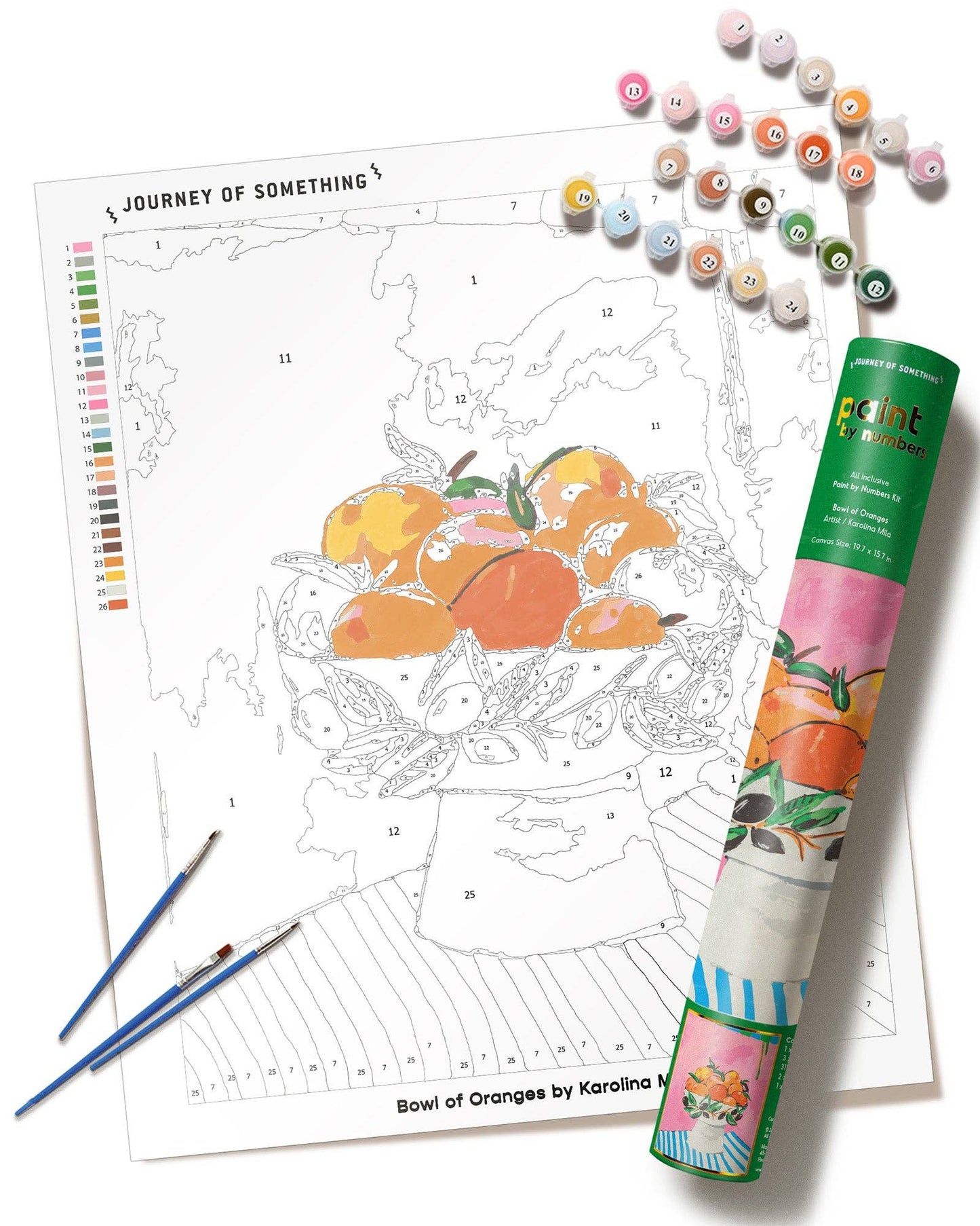 Journey Of Something Paint by Numbers, Bowl of Oranges