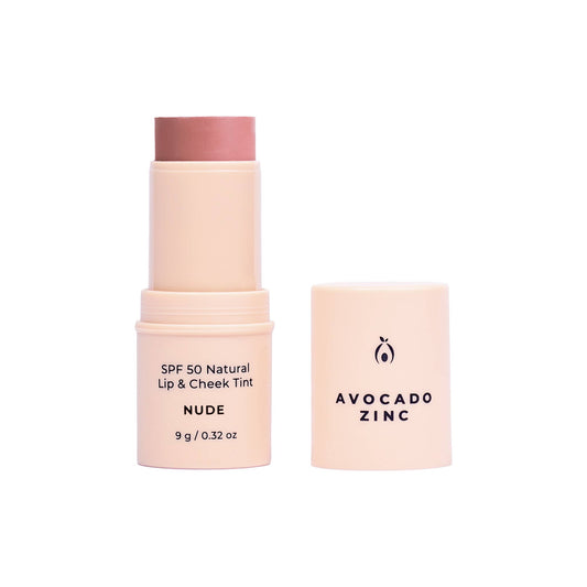 Avocado Zinc SPF 50 Natural Lip & Cheek Tint, Nude