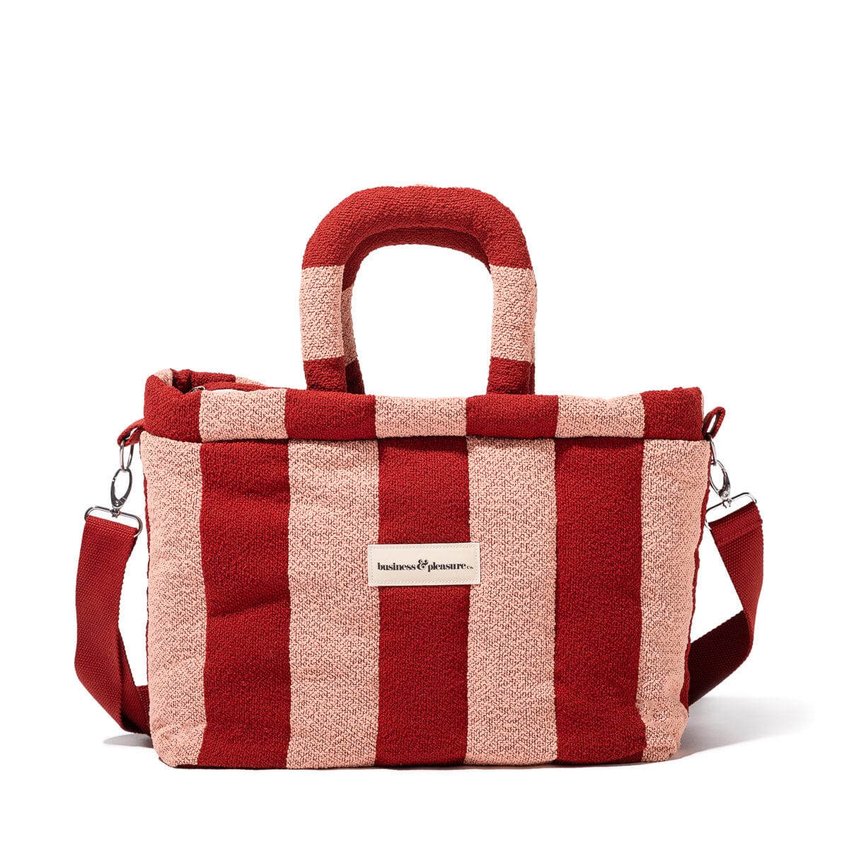 Business and Pleasure The Cloud Cooler Tote Bag, Terry Terracotta Stripe