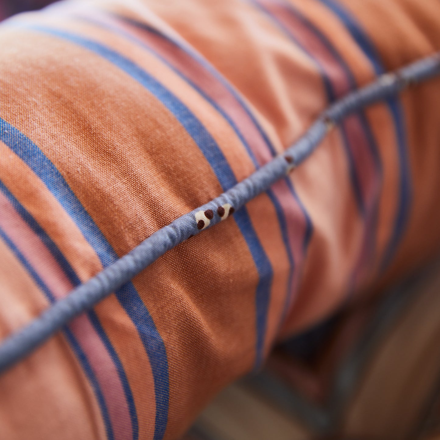 Sage & Clare Samode Stripe Cushion, Cinnamon